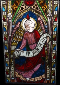 Detail from the East Window of St James', Harvington