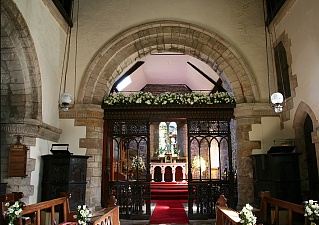 Interior of St Peter's, Rous Lench